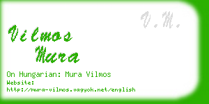 vilmos mura business card